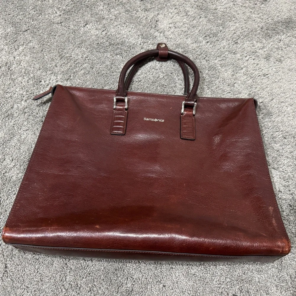 Vintage Samsonite Brown Leather Bag
